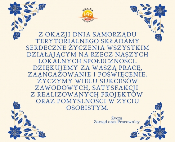 27 Maja - Dzień Samorządu Terytorialnego.